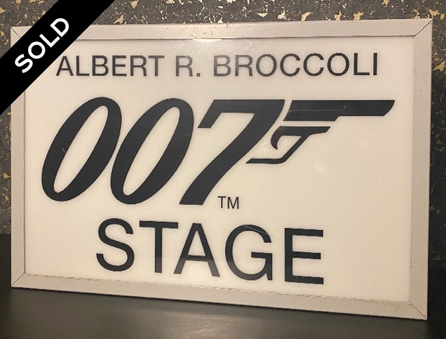 For sale Albert R. Broccoli 007 Stage Sign Pinewood