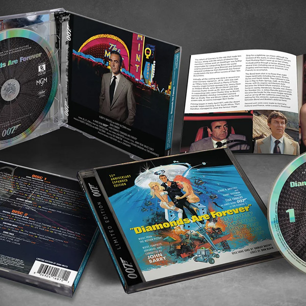 The James Bond Diamonds Are Forever Soundtrack Double CD Set - 55th Anniversary Expanded Remastered Edition