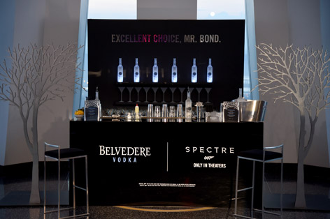 Original James Bond Spectre 007/Belvedere Vodka Red Carpet banner