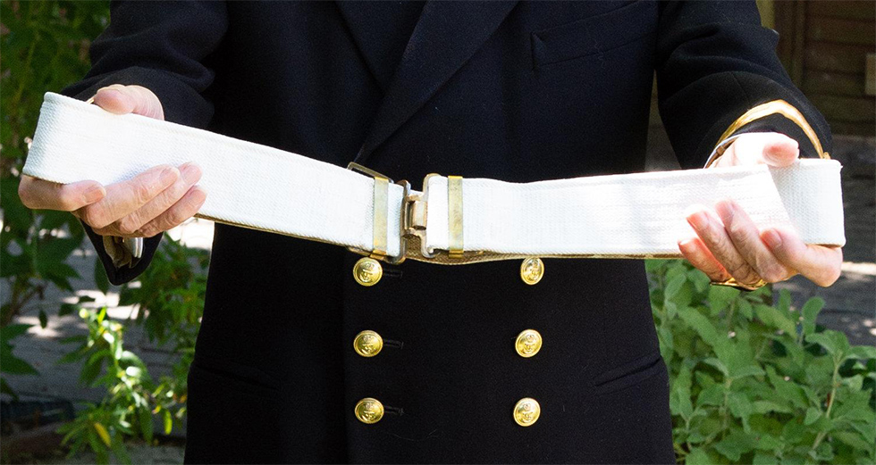 Iconic belt used by Ursula Andress in Dr. No belonged to the Royal Navy