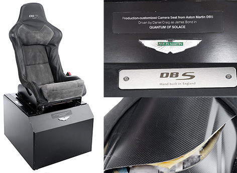 Prop Store Quantum of Solace Aston Martin DBS seat auction