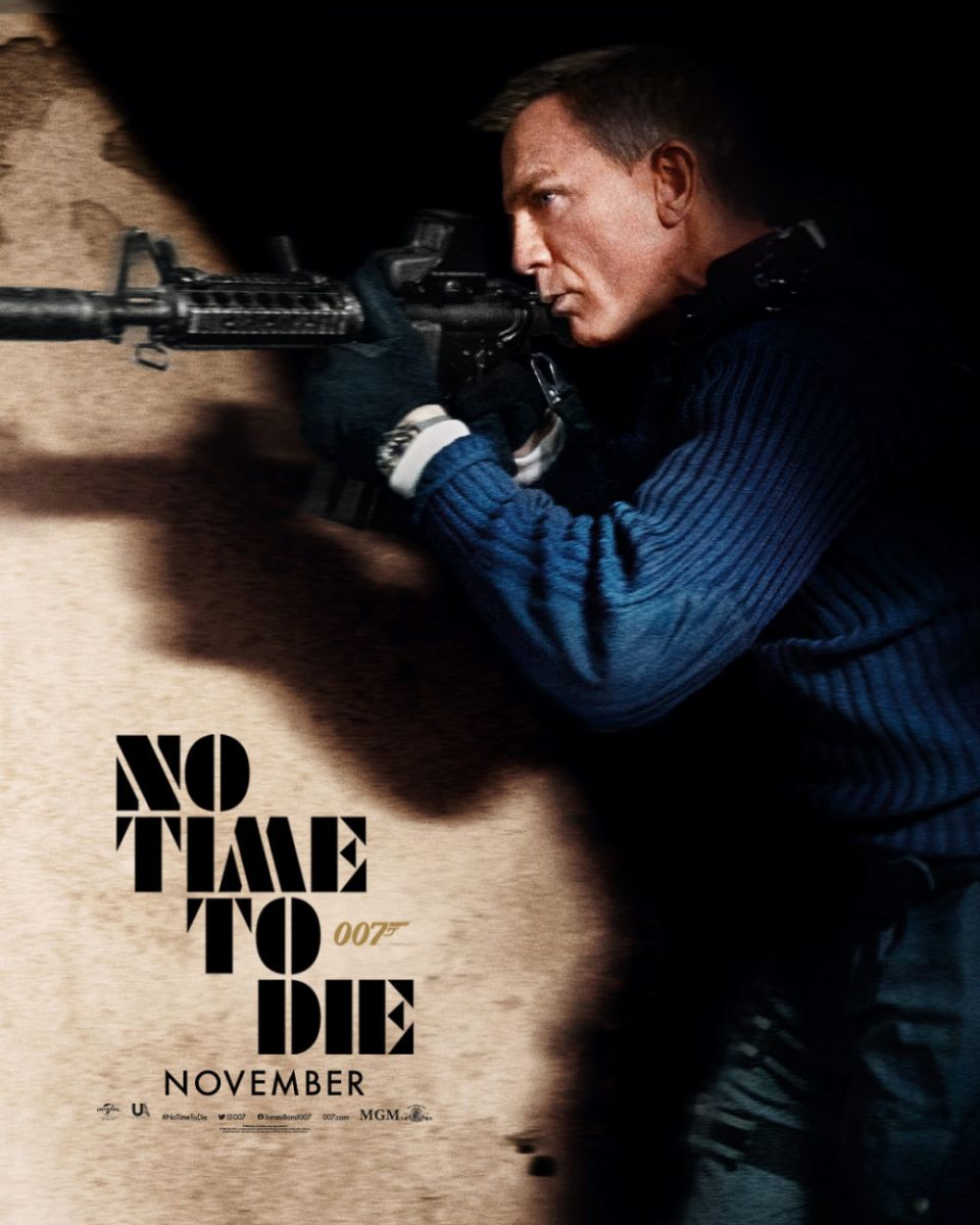 New No Time To Die poster with James Bond wearing his Commando outfit ...