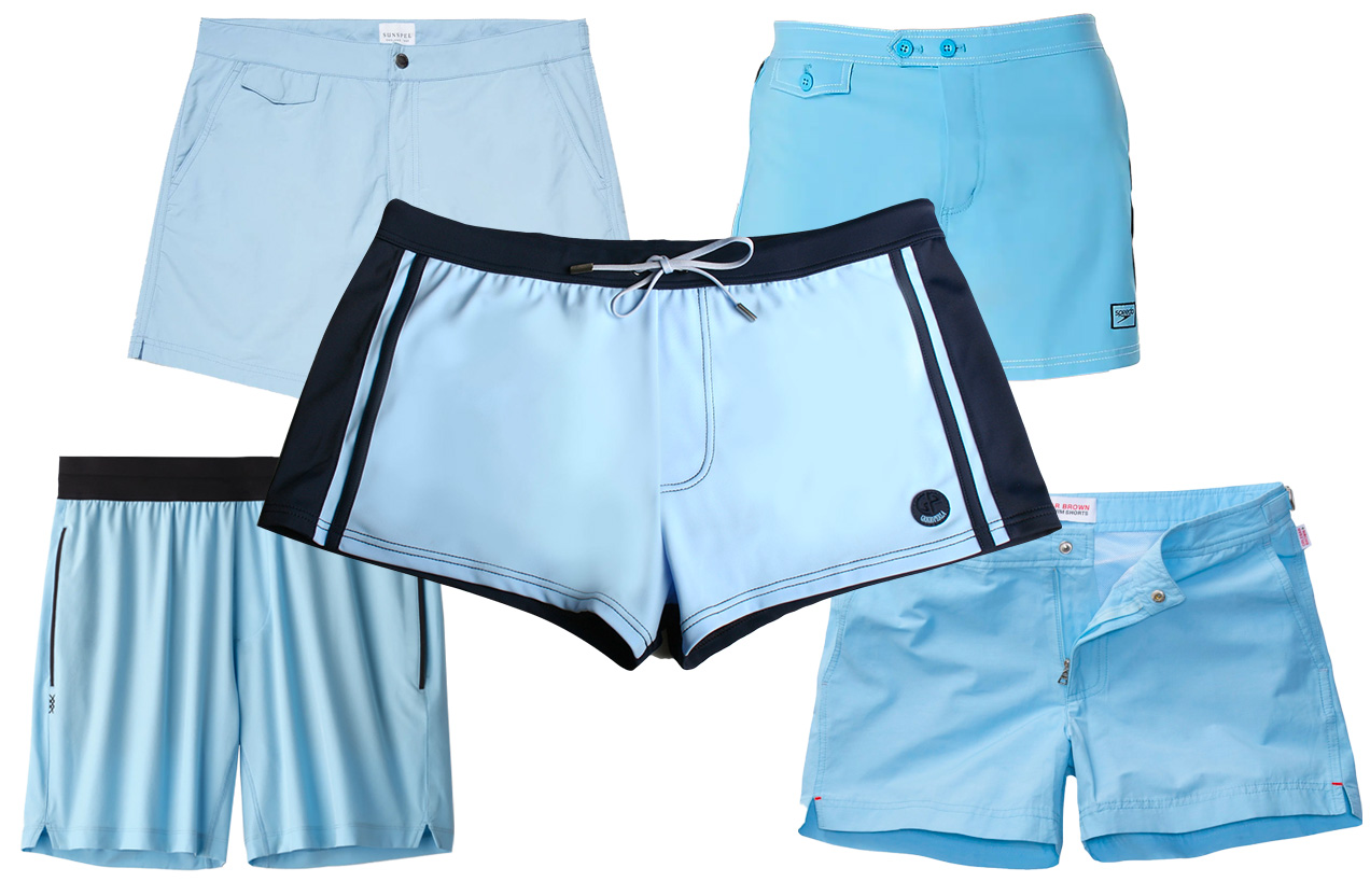 bond blue swim shorts