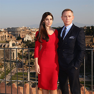 rome spectre photocall daniel craig monica bellucci