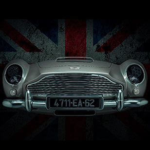 Aston Martin DB5 fibreglass replica front display for sale