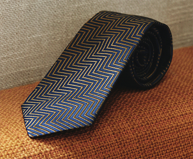 photo © Turnbull & Asser Turnbull & Asser The World Is Not Enough Zig Zag Tie as worn by James Bond