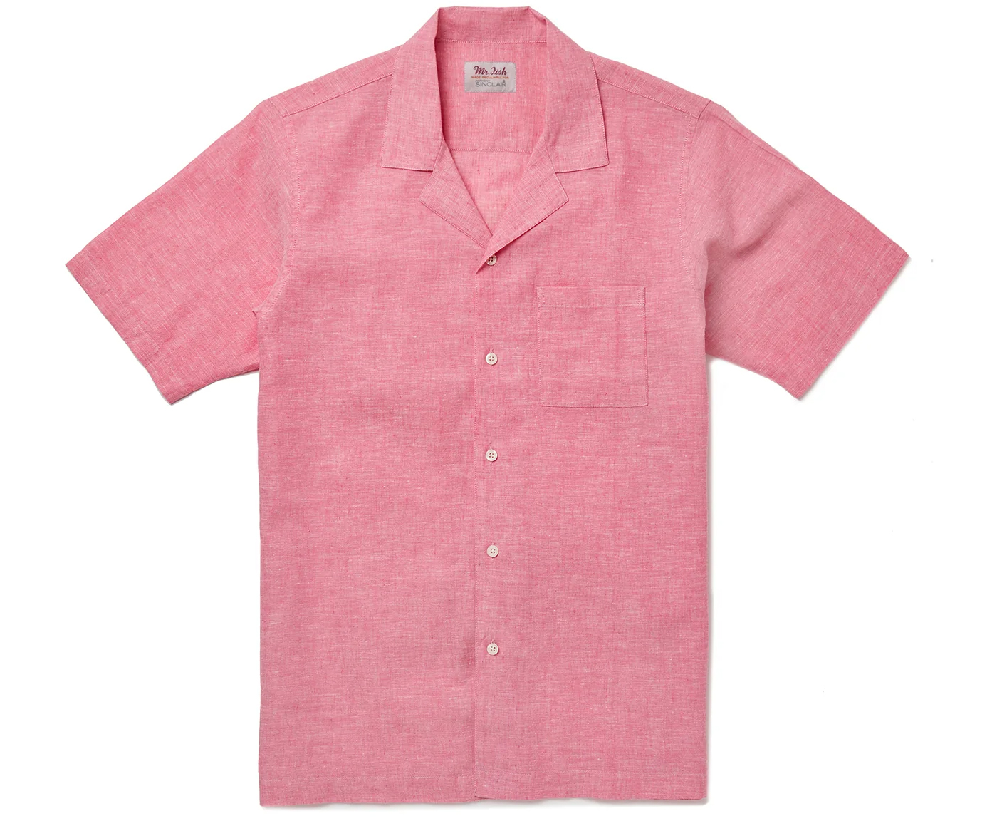 Anthony Sinclair Mr Fish Camp Collar Shirt Thunderball Pink