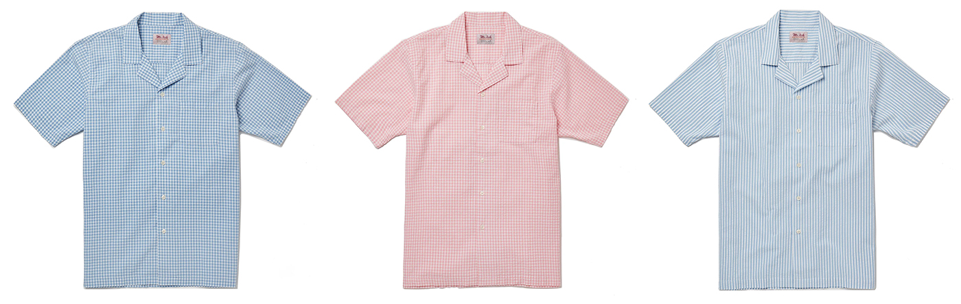 Anthony Sinclair Mr Fish Camp Collar Shirt Thunderball seersucker