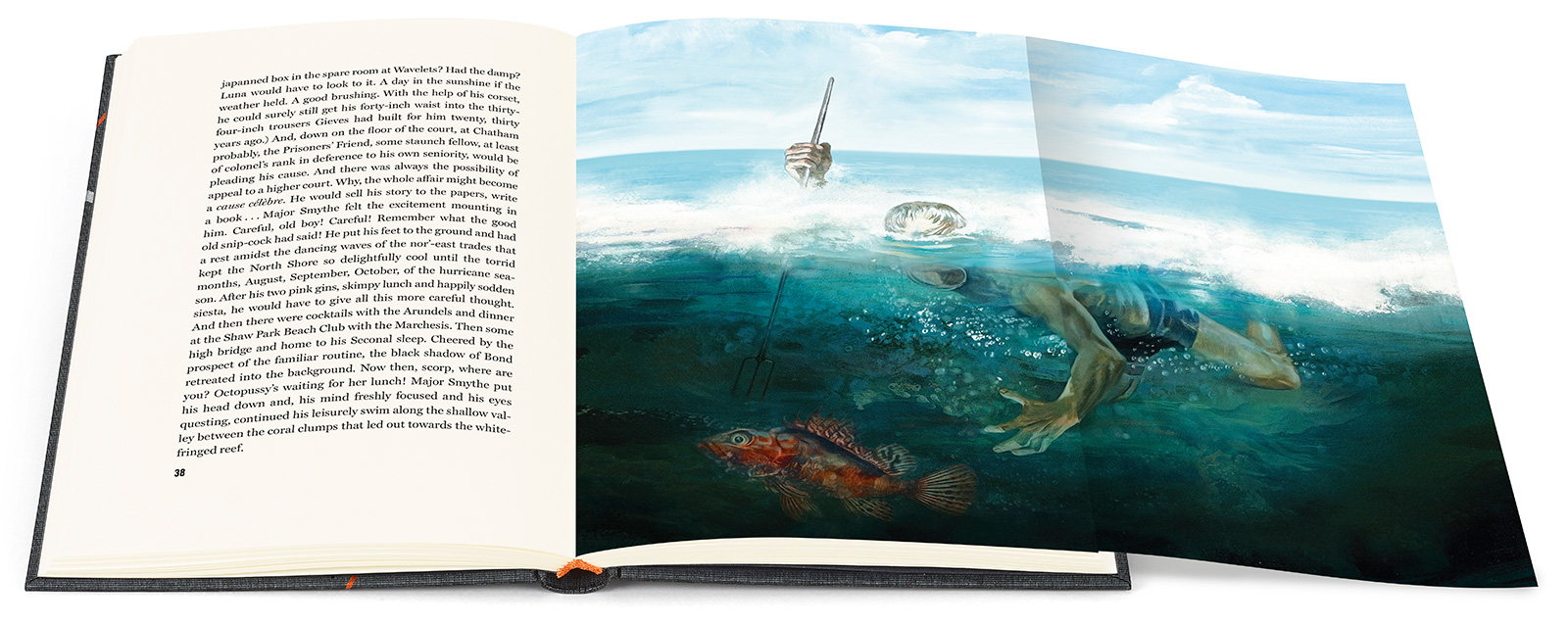 The Folio Society Octopussy and The Living Daylights spread illustration