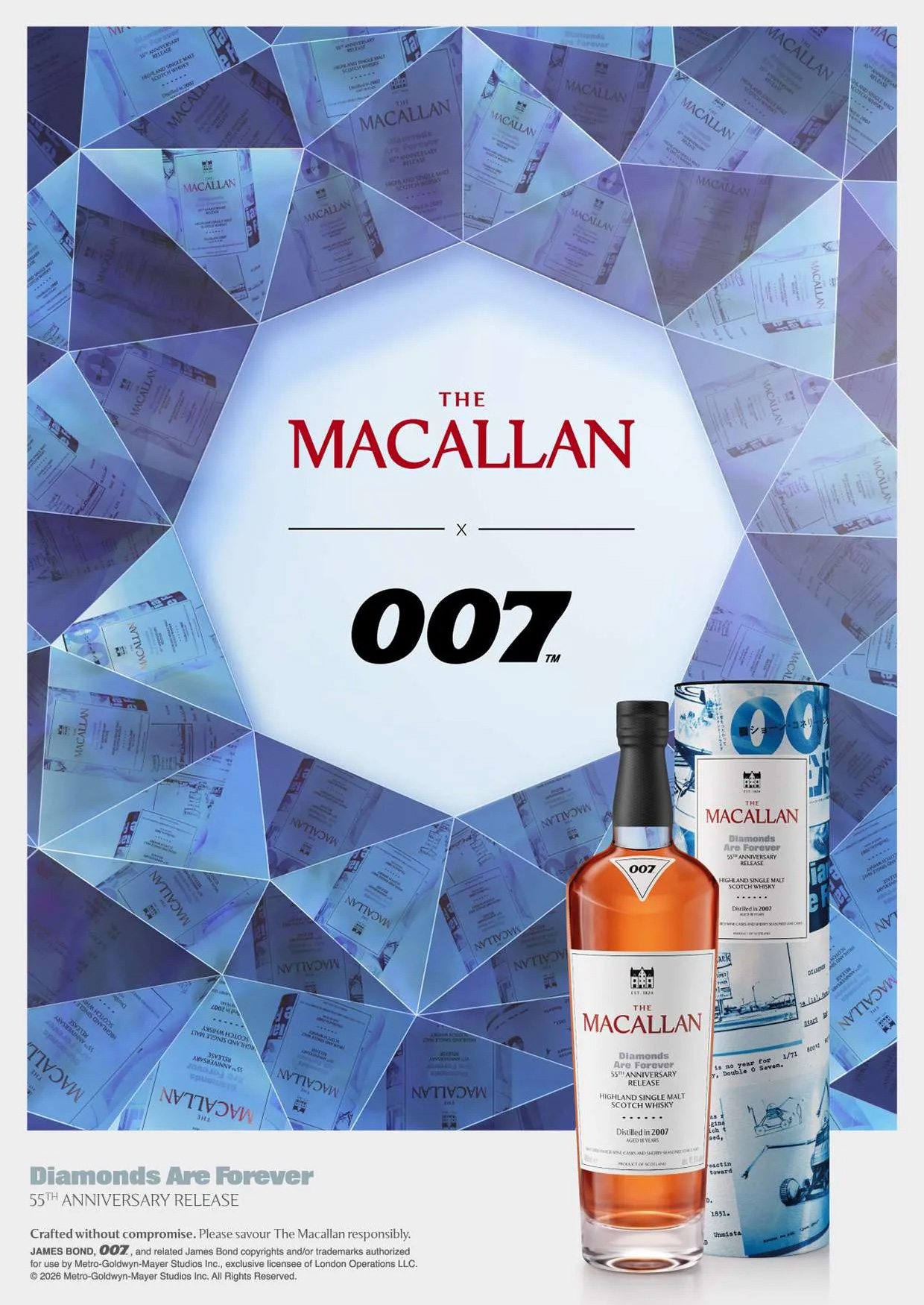 The Macallan Diamonds Are Forever 55 Anniversary ad