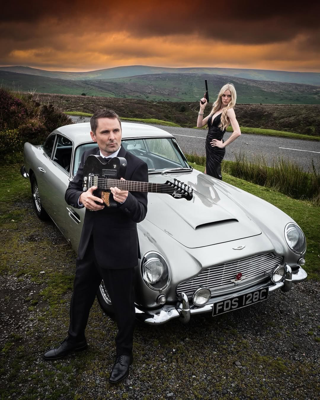 Aston Martin DB5 Featured in Bond-inspired campaign with Matthew Bellamy Elle Evans