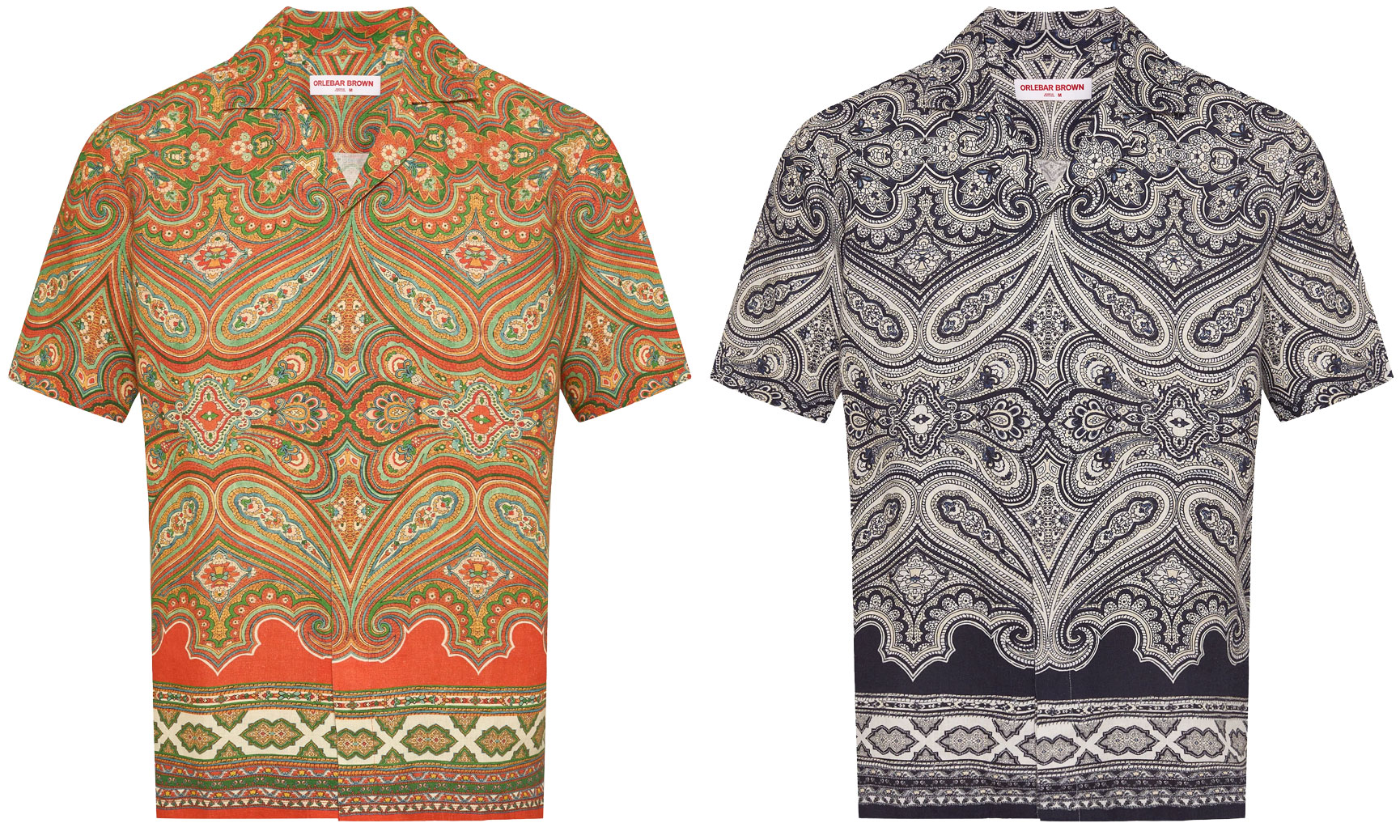 Orlebar Brown Maitan Linen Paisley shirt