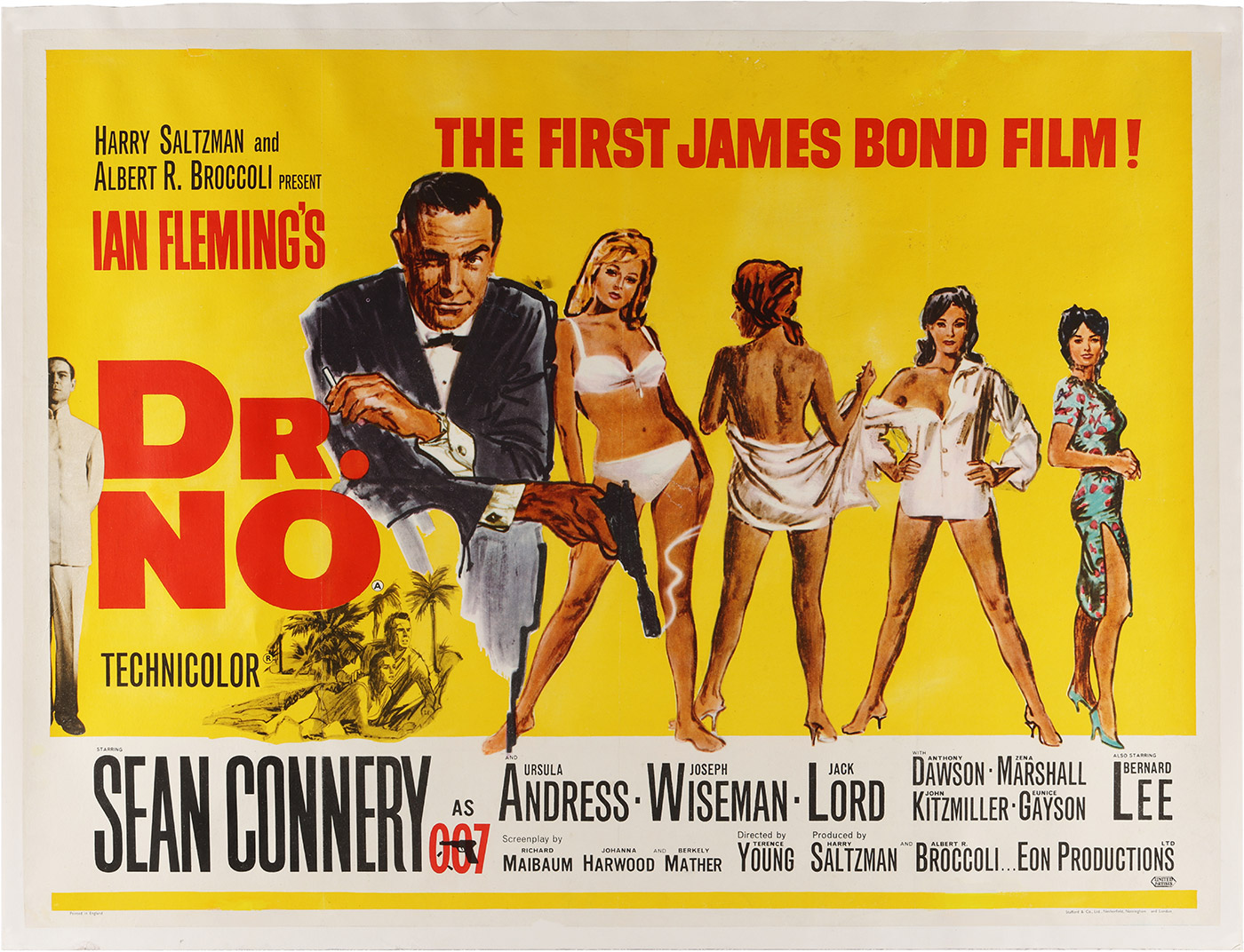 Dr. No British Quad 1962 40" x 30" auction