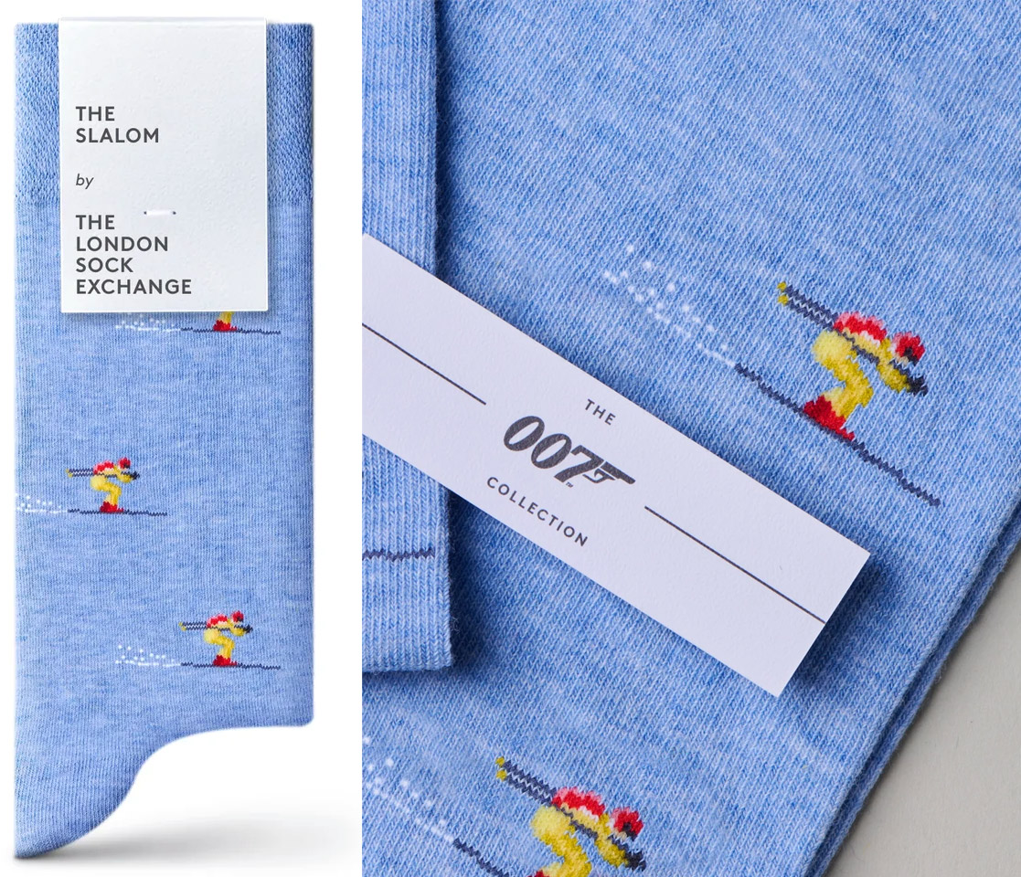 The Spy Who Loved Me sock giftbox by The London Sock Exchange The Slalom