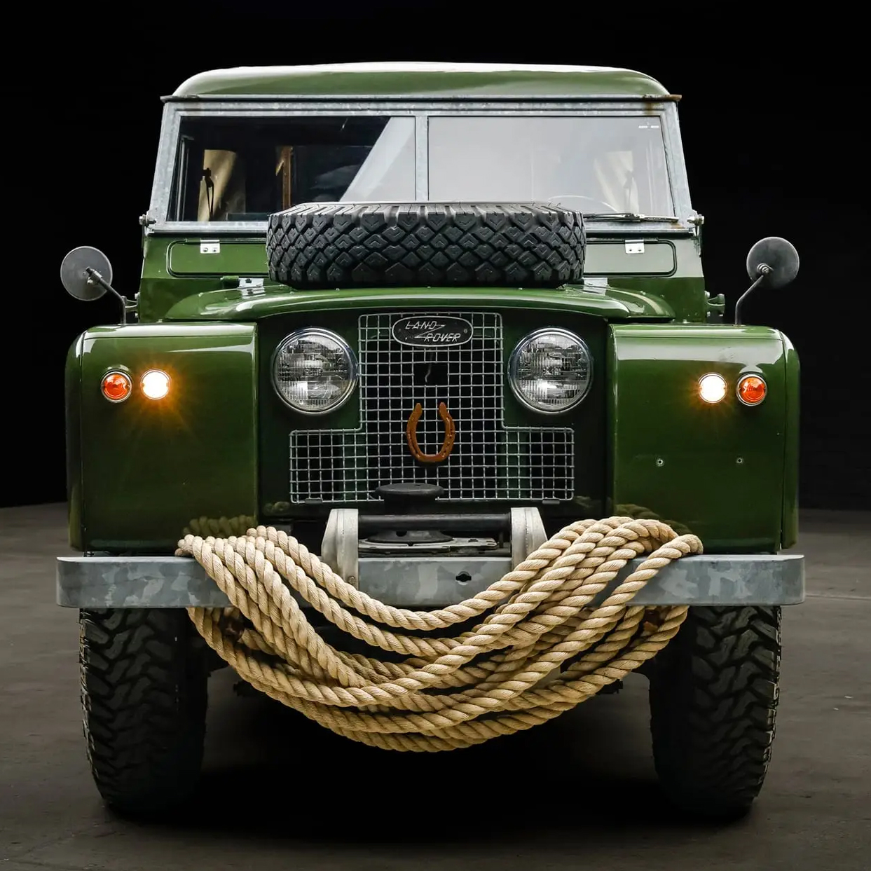 Daniel Craig Rachel Weisz 1959 Land Rover Series II sells for $56000 front