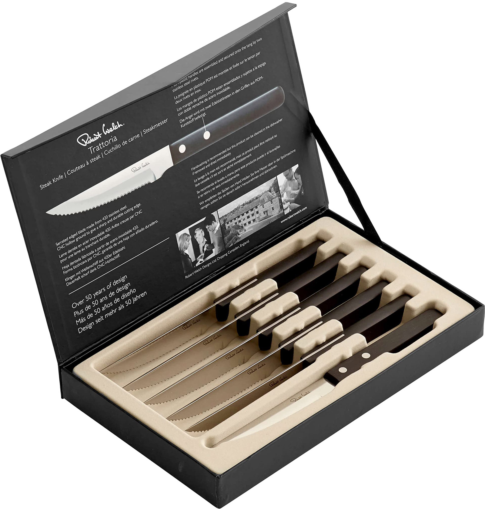 Robert Welch Trattoria Bright Steak Knife Set of 6