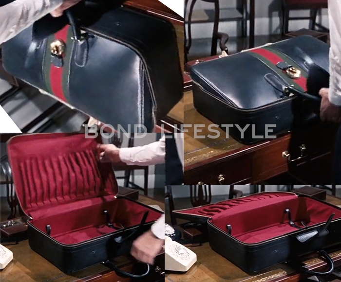 gucci leather suitcase