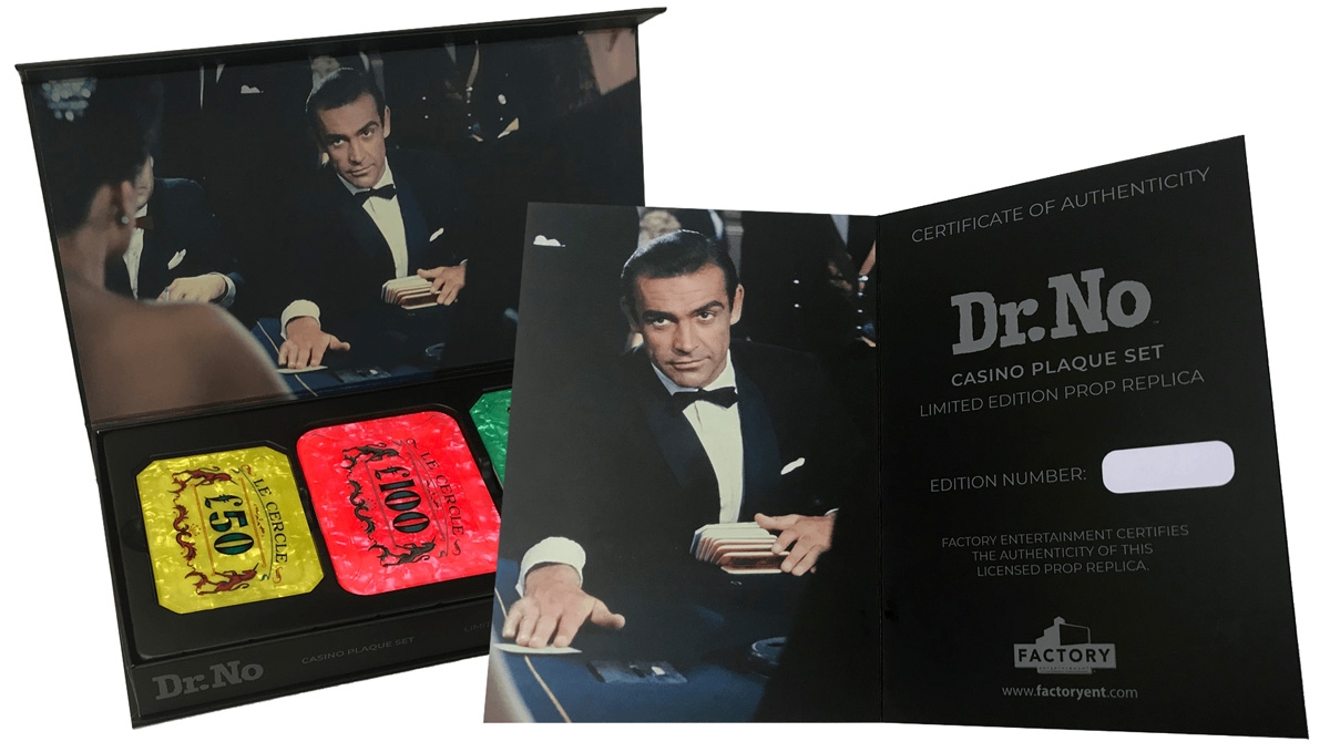 Dr. No Le Cercle Casino Plaque Set | Bond Lifestyle
