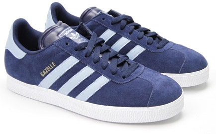 adidas blue shoes with white stripes