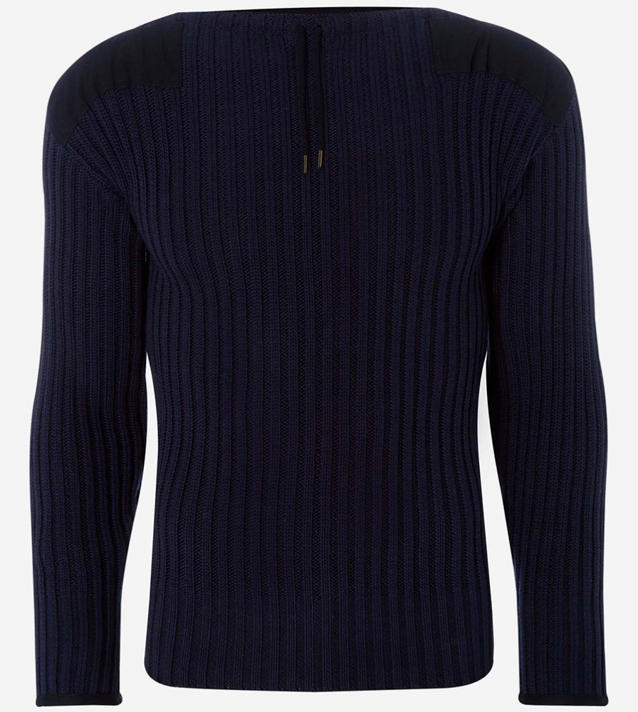 navy ribbed sweater