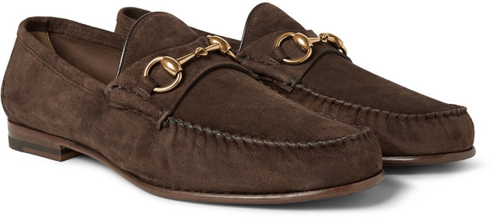 Gucci Horsebit Loafer Brown Suede 