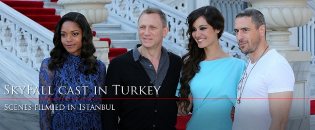 SkyFall cast and crew in Istanbul, Turkey