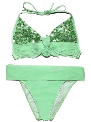 La Perla Green Sequin Bikini Bond Lifestyle