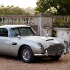 Aston Martin DB9 GT Bond Edition and DB5 at Goodwood Revival